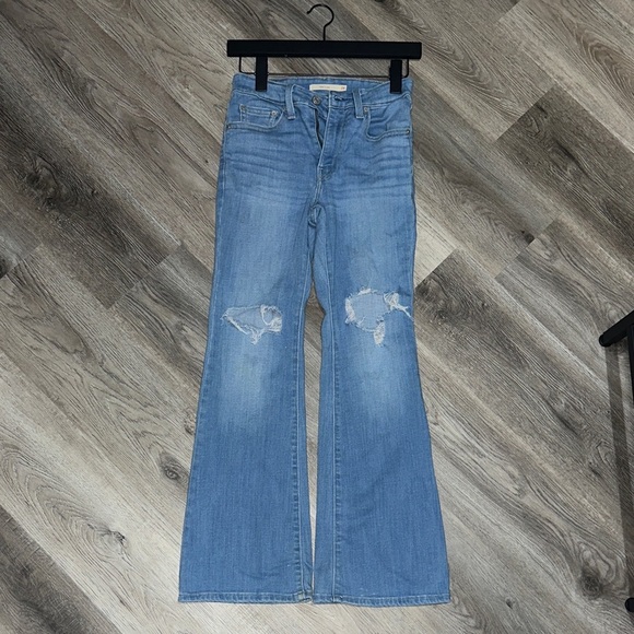 Denim - Levi's 726 Flare Bootcut Light Blue Jeans SKU003